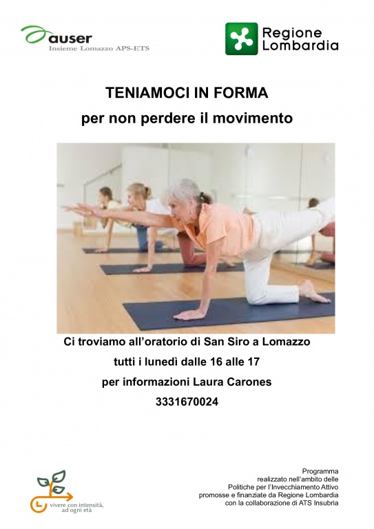Teniamoci in forma-ginnastica dolce