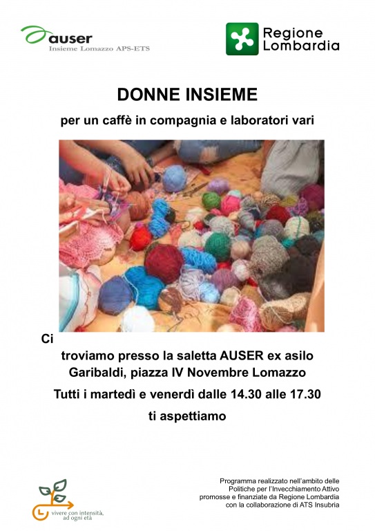 Donne insieme-caffè in compagnia e laboratori creativi